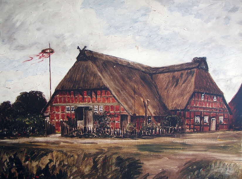 Altländer Bauernhof bei Jork um 1920 - 68 x 90 cm - 39 € mtl./K 450 €