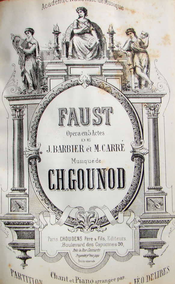 Charles Franois Gounod (* 17. Juni 1818 in Paris;  18. Oktober 1893 in Saint-Cloud) war ein franzsischer Komponist.

Faust (Margarethe) Erstauffhrung 1859 - 39 € mtl./K 350 €