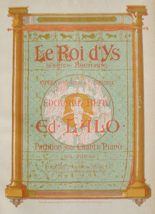 douard Victor Antoine Lalo (* 27. Januar 1823 in Lille;  22. April 1892 in Paris) war ein franzsischer Komponist.

Le roi dYs (Deutsch: Der Knig von Ys) ist eine Oper in drei Akten und wurde komponiert von 1875 bis 1887 von douard Lalo. Das Libretto stammt von douard Blau und basiert auf einer bretonischen Legende ber den Untergang der mystischen Stadt Ys. Das Werk wurde am 7. Mai 1888 in der Pariser Opra-Comique uraufgefhrt  - 39 € mtl./K 350 €