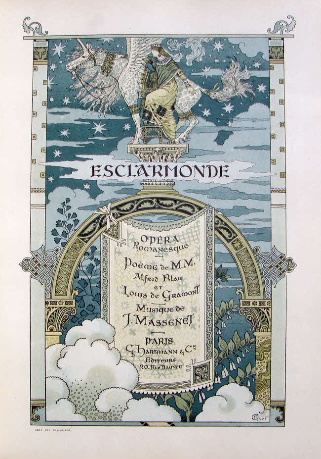 Jules mile Frdric Massenet (* 12. Mai 1842 in Montaud bei Saint-tienne;  13. August 1912 in Paris) war ein franzsischer Opernkomponist.

Esclarmonde - Romantische Oper in vier Akten, erste Auffhrung Paris 1889 - 39 € mtl./K 350 €
