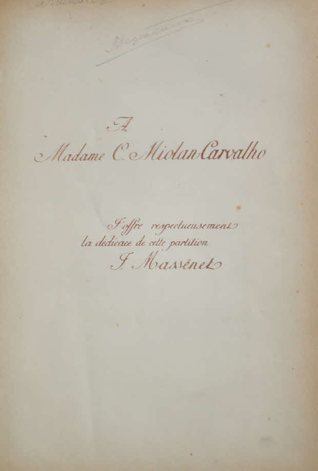 Jules mile Frdric Massenet (* 12. Mai 1842 in Montaud bei Saint-tienne;  13. August 1912 in Paris) war ein franzsischer Opernkomponist.

Manon - Oper in fnf Akten, erste Auffhrung Paris 1884 - 39 € mtl./K 350 €