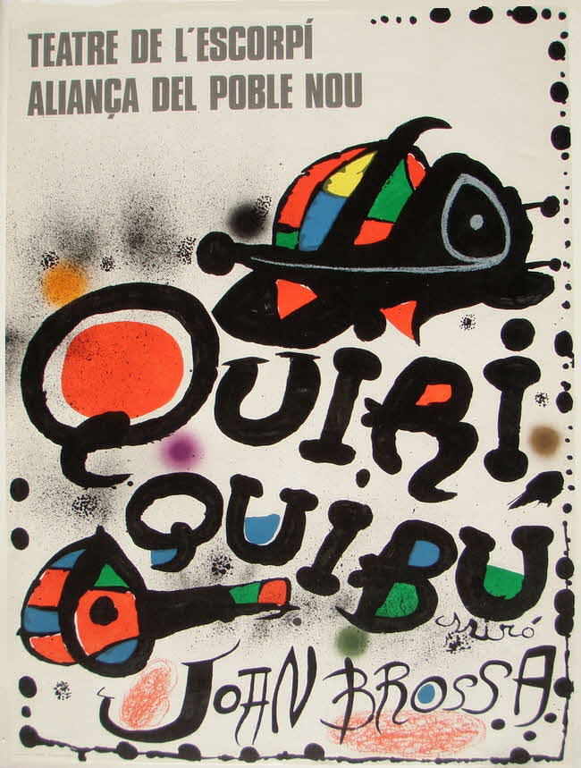 Joan Miro (1893-1983) -  Ausstellungplakat "Quiriquibú". Farblithographie - 1976 - 
Corredor-Matheos 89 - eines von 2000 Exemplaren  - 75 x 56 cm - 59 € mtl./K 450 €