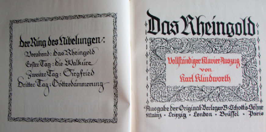 Richard Wagner (1813-1883)  Das Rheingold   Libretto November 1852   Musik September 1854   Erstauffhrung 22.September 1869 Mnchen - 39 € mtl./K 350 €
