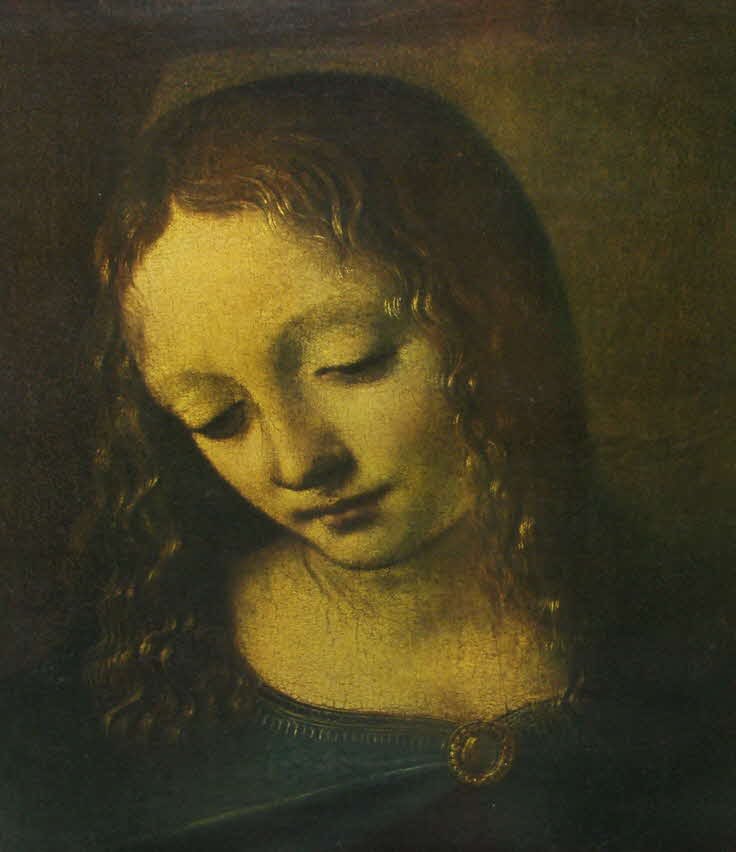 Porträt der Felsenmadonna - Leonardo Da Vinci - Kupfertiefdruck um 1960 - 71 x 60 cm - 59 € mtl./K 450 €