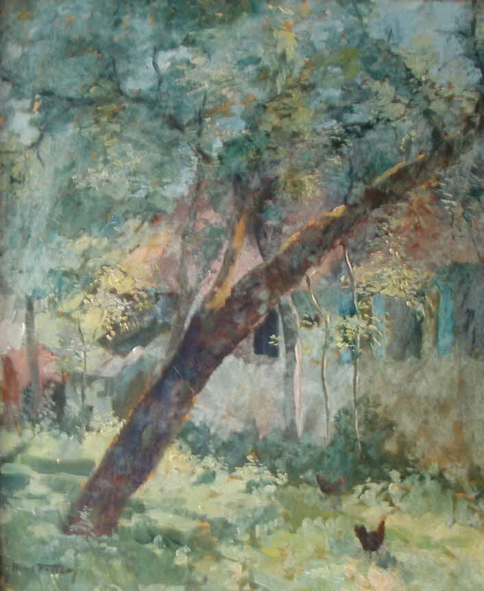 Albert Fessler (1908 - 1978) -  Garten in Selva de Mar um 1962  - 36 x 42 cm - 59 € mtl./K 650 €