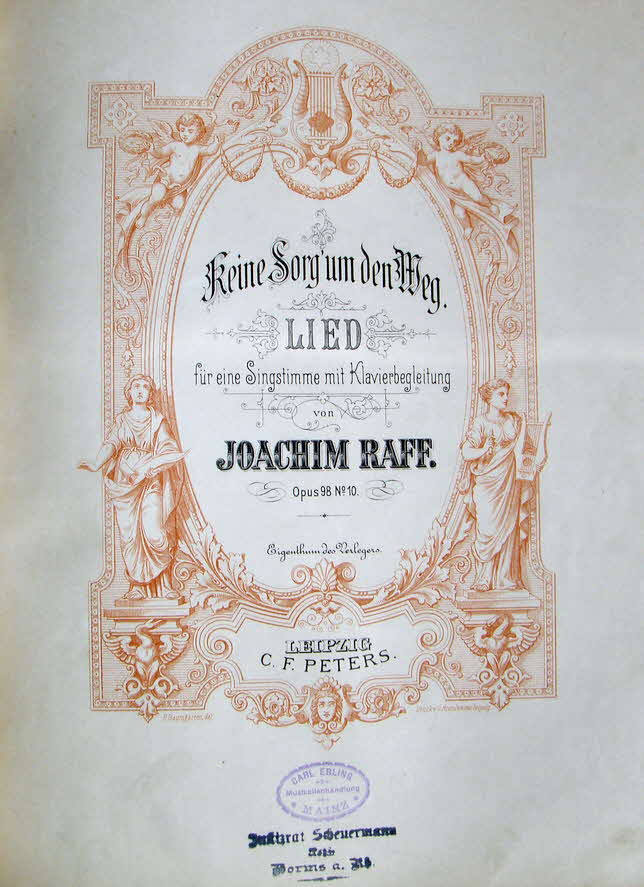 Joseph Joachim Raff (* 27. Mai 1822 in Lachen SZ, Schweiz;  24. Juni 1882 in Frankfurt am Main) war ein deutscher Komponist und Musikpdagoge schweizerischer Herkunft  - 39 € mtl./K 350 €
