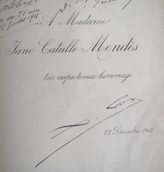 Sgnatur Xavier Leroux zum Libretto von La Rene Fiamette um 1903