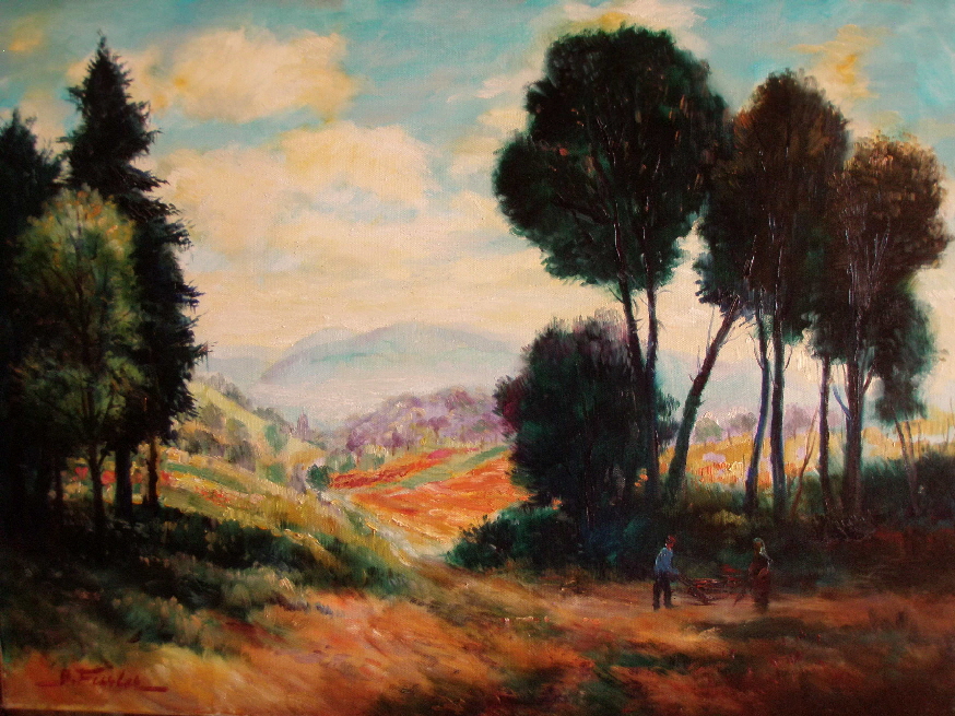 Albert Fessler (1908 - 1978) -  Landschaft in Spanien - 1964 - 60 x 80 cm - 89 € mtl./K 1450 €