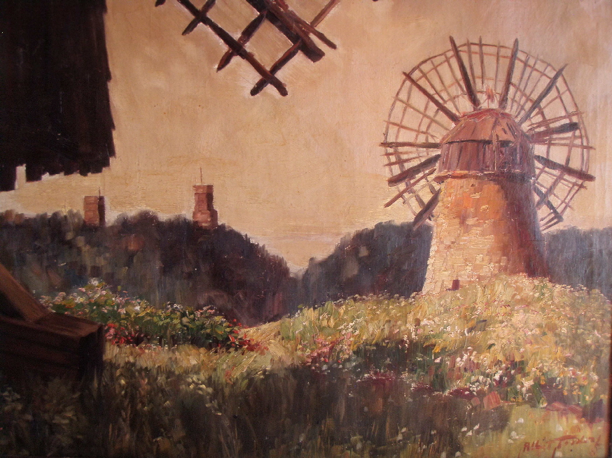 Albert Fessler (1908 - 1978) -  Windmühlen in Spanien um 1930 - 61 x 80 cm - 89 € mtl./K 1450 €