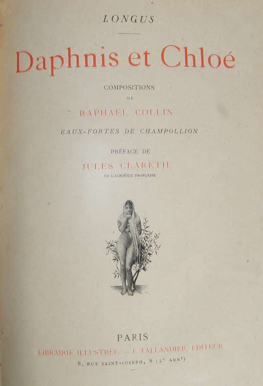 Raphael Collin - Daphnis et Chloe - Prachtausgabe mit 40 Kupferstichen - verlegt bei Tallandrier - Paris 1892 - 25 x 17 x 3 cm - 190 S. - 39 € mtl./K 450 €